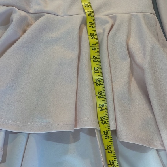 Blush pink,Mock turtle neck,long sleeve, high low ruffle top,dress,large - Picture 9 of 12